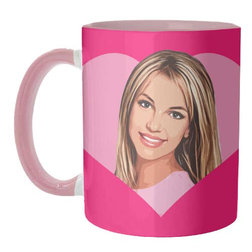 Mugs 'I HEART BRITNEY' by DOLLY WOLFE for wholesale by ART WOW