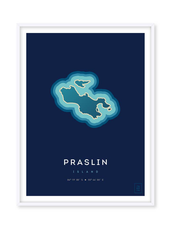 Praslin Island poster for wholesale by ikonik
