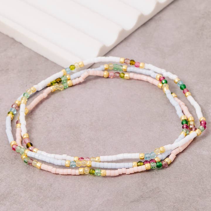 Mini Beaded Bracelet 3 Set for wholesale by The Looks by Fame Accessories