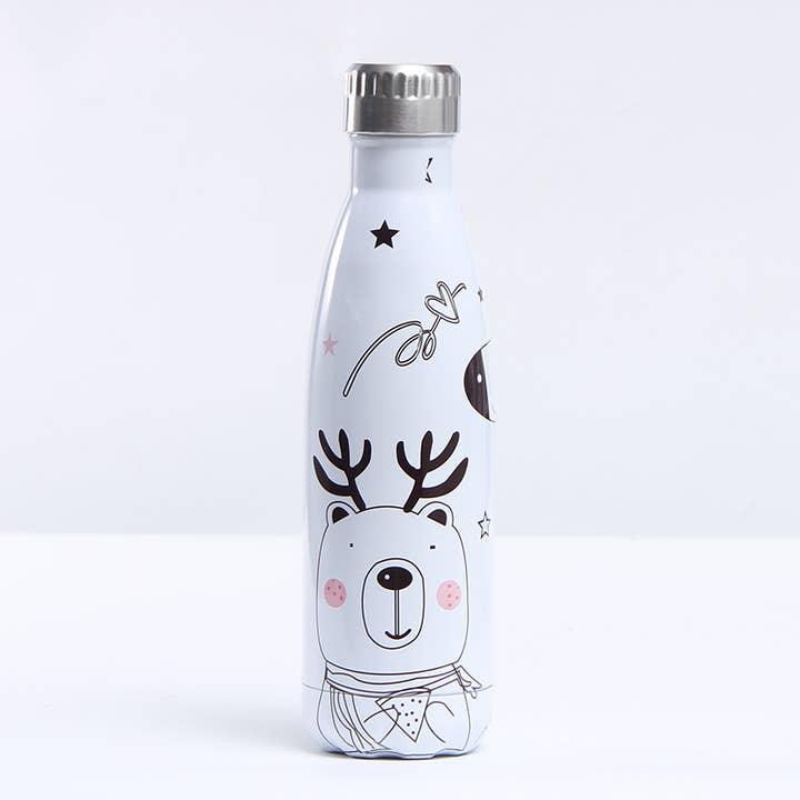 Stainless Steel Water Bottle - Bear - 500ml for wholesale by Bambrew