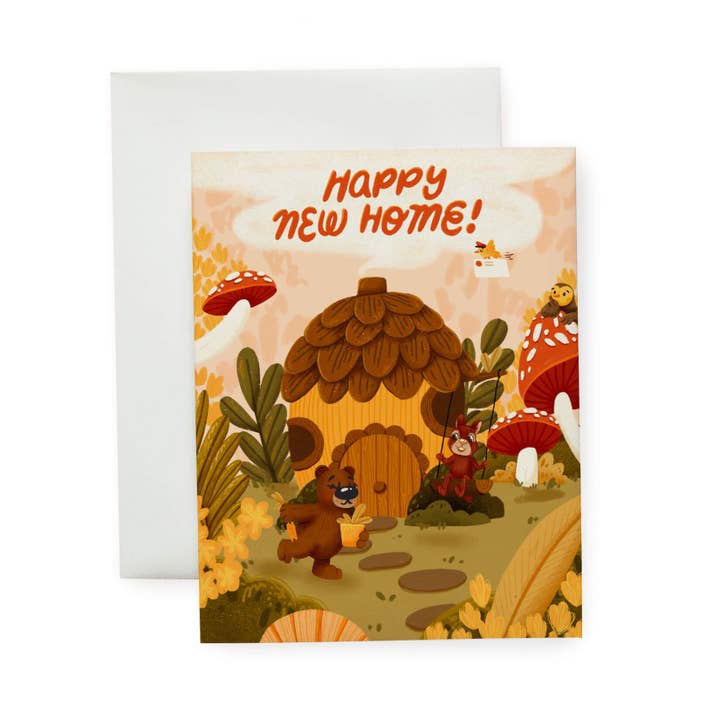 Happy New Home Greeting Card for wholesale by Wallflower Studio Co.
