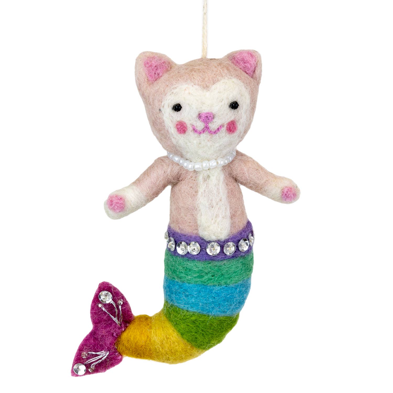 dZi Handmade – Ornamento por atacado – Ornamento Rainbow Purrmaid0