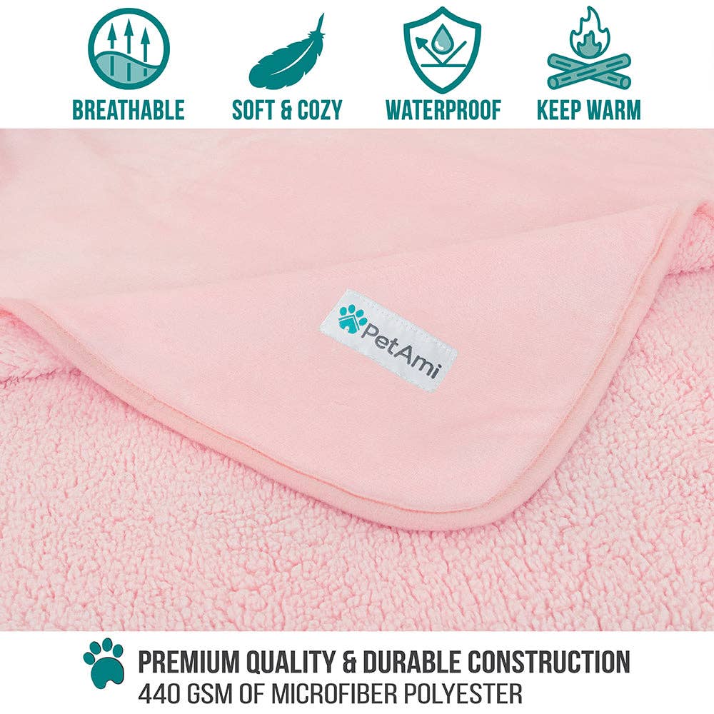 PetAmi - Venta al por mayor Manta - Gatos y perros - Manta impermeable para mascotas Sherpa16