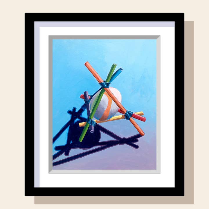 Lyckad äggsläppsutmaning konsttryck för wholesale av Painting With James