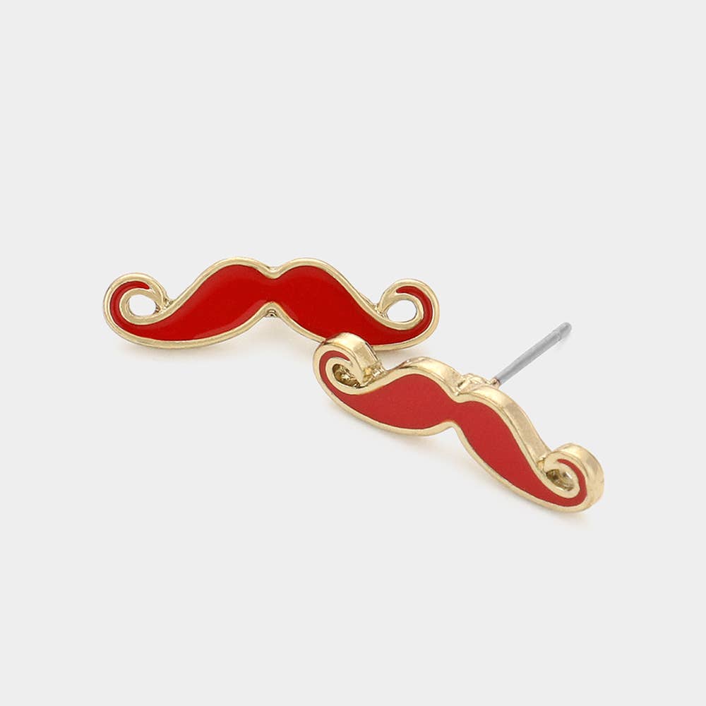 Sensibling Corp. - Wholesale Stud/Post Earrings - Mustache Stud Earrings