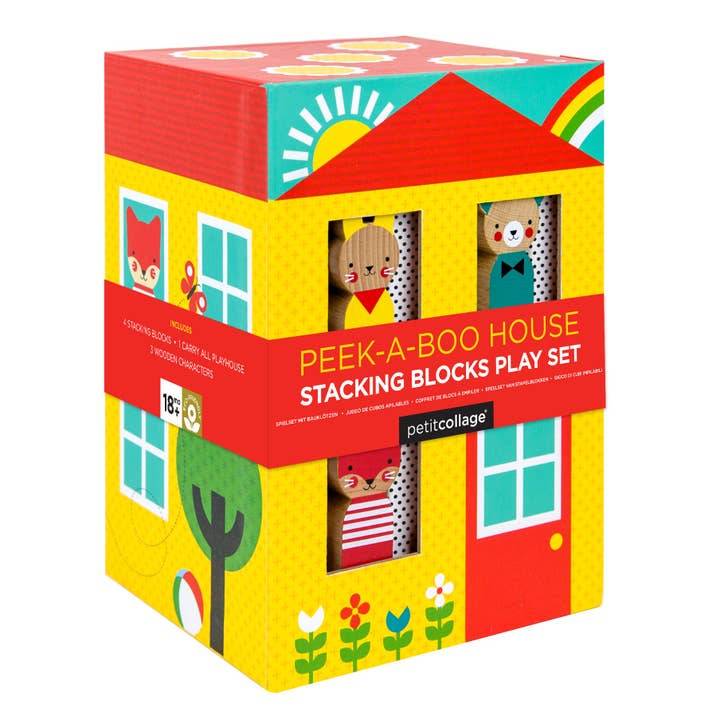 Chronicle Books - Wholesale Blocks - Kids Baby - Peek-A-Boo House Stacking Blocks Play Set