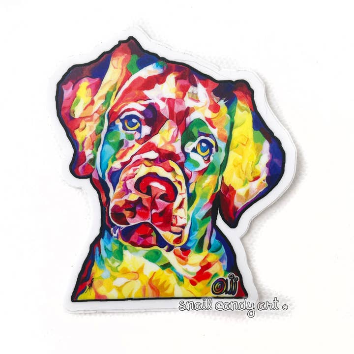 Sticker - Curious Labrador Dog for wholesale by Snail Candy Arts