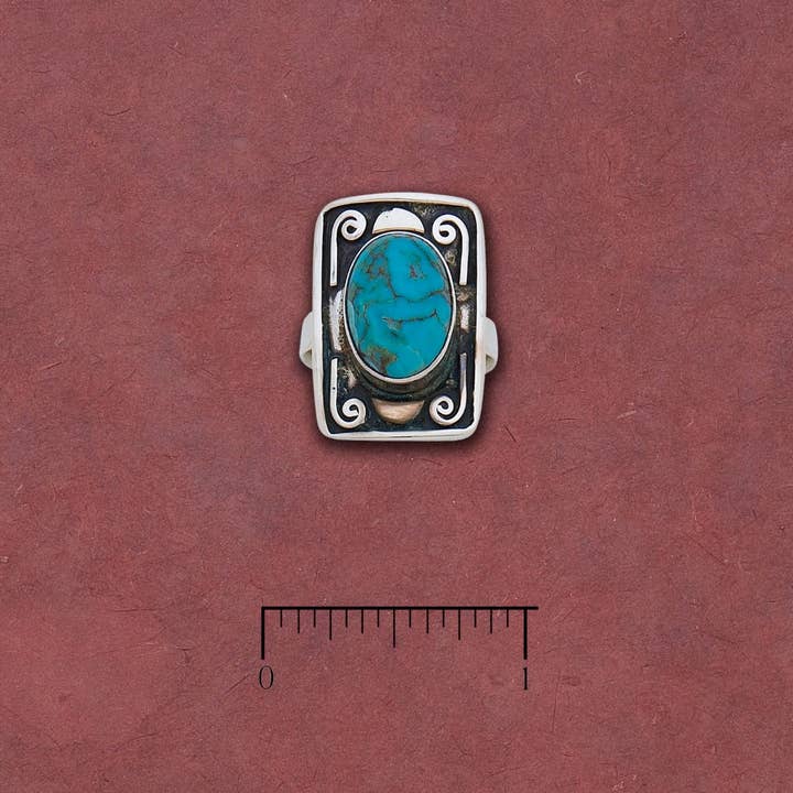 Anel oval turquesa por atacado de Tidepool