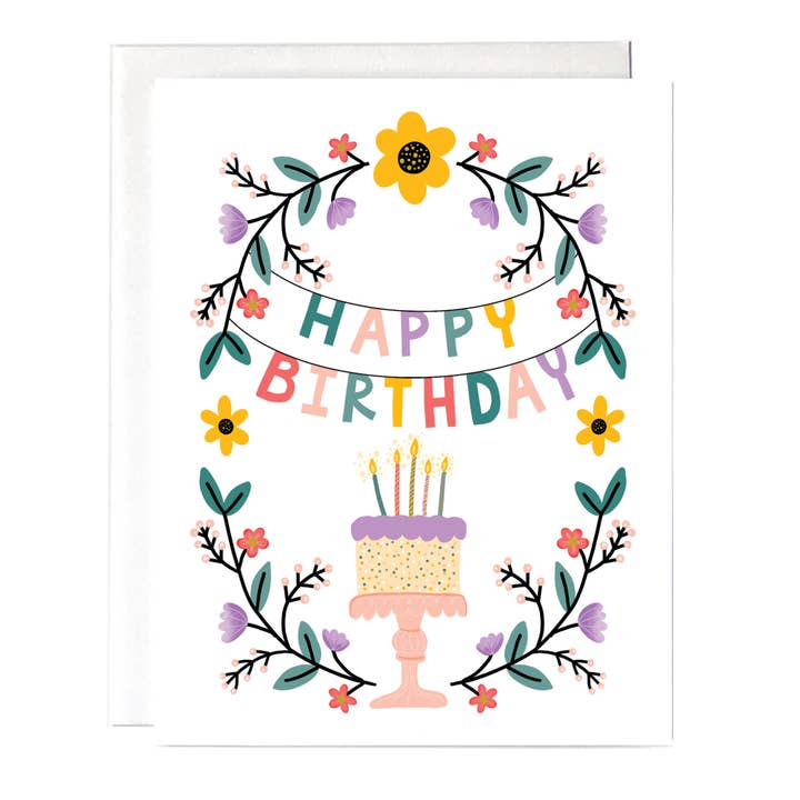 Carte d'anniversaire pour gâteau d'anniversaire pour la vente par Fox Card Co