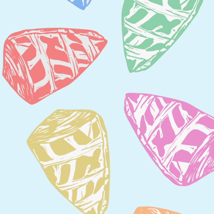 Catie Lehman Art & Design - Wholesale Everyday Greeting Card - 'Cascading Shells' Greeting Card