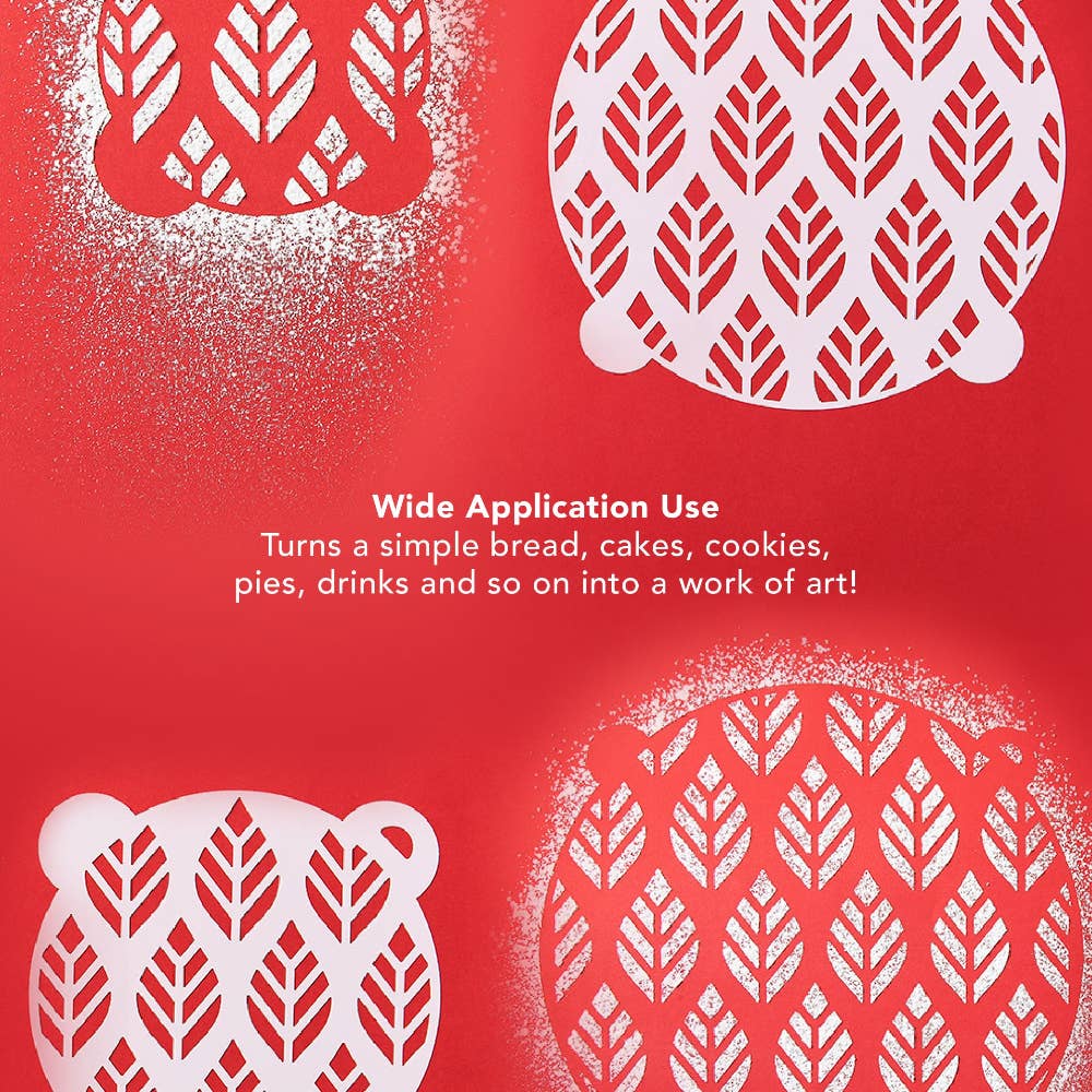 TALISMAN DESIGNS - Vendita all'ingrosso Strumento per decorazione - Set di stencil per dolci - Autunno (4 pezzi)2
