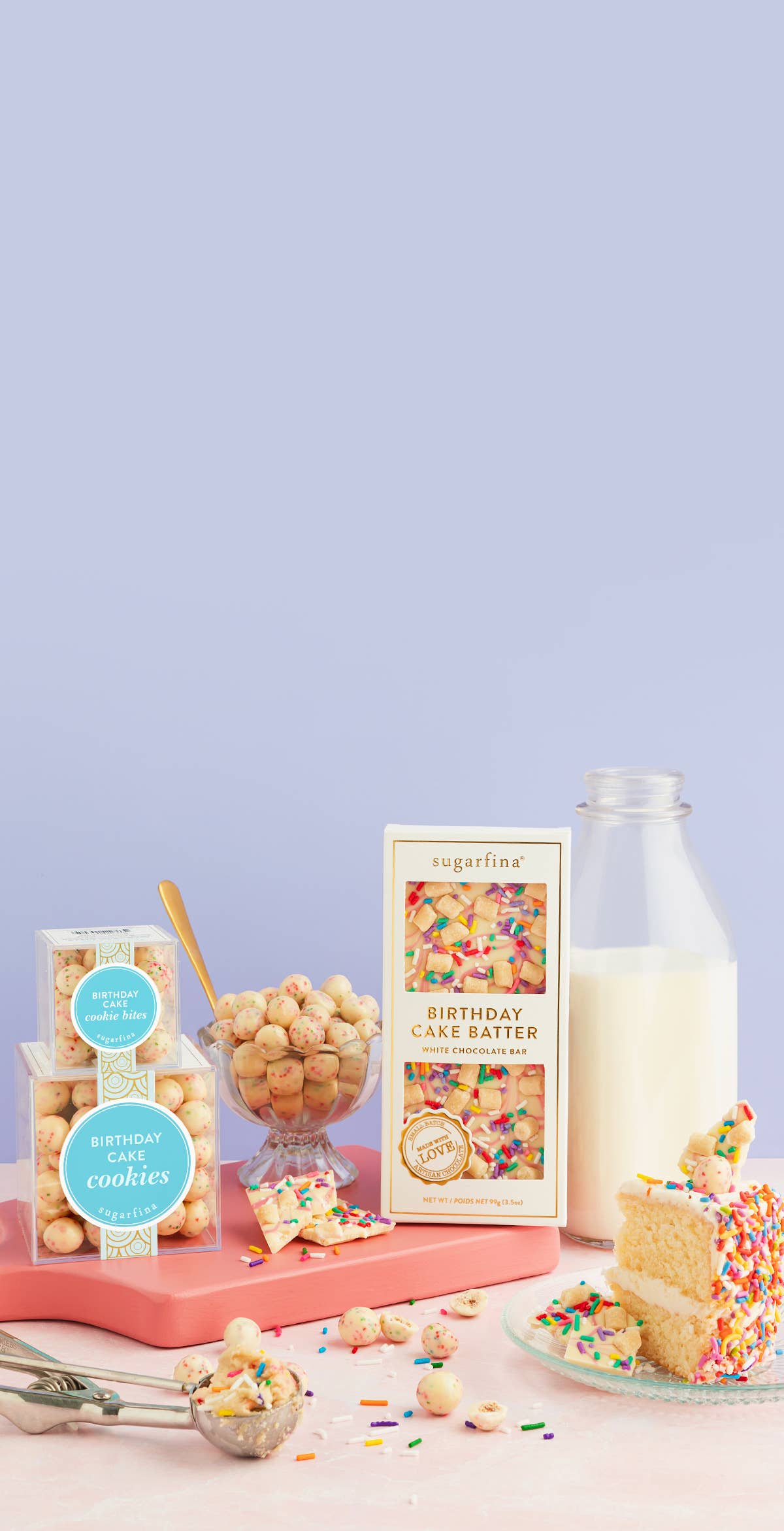 Sugarfina - Vente Chocolat - Pâte à gâteau d'anniversaire - Tablette de chocolat blanc2