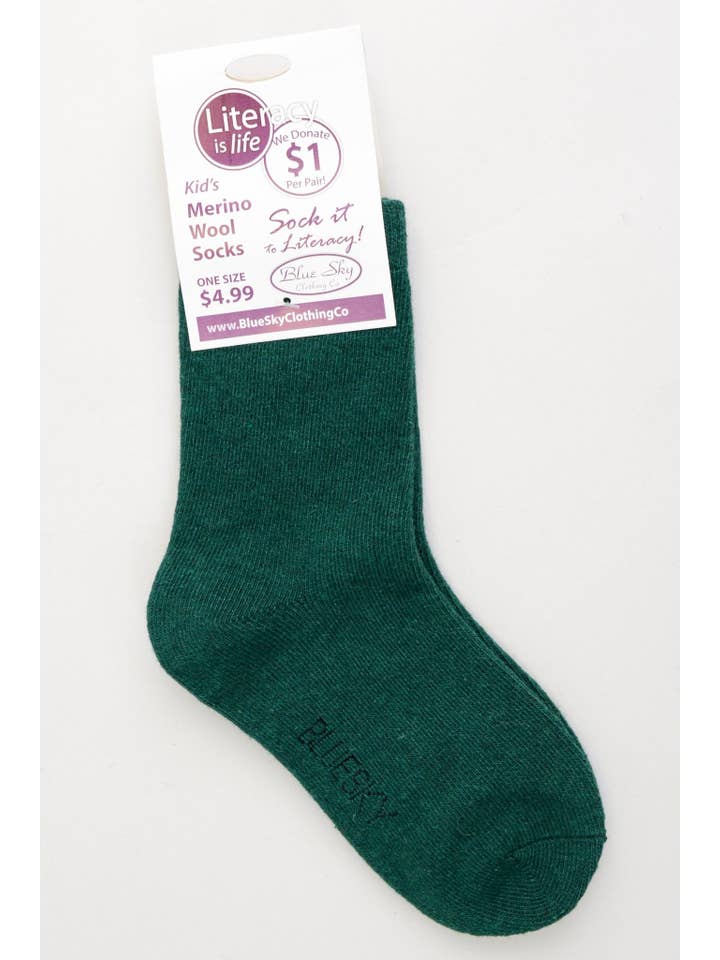 Blue Sky Clothing Co LLC – Meias - Crianças por atacado – Meias de Lã Merino para Alfabetização dos Pequenos8