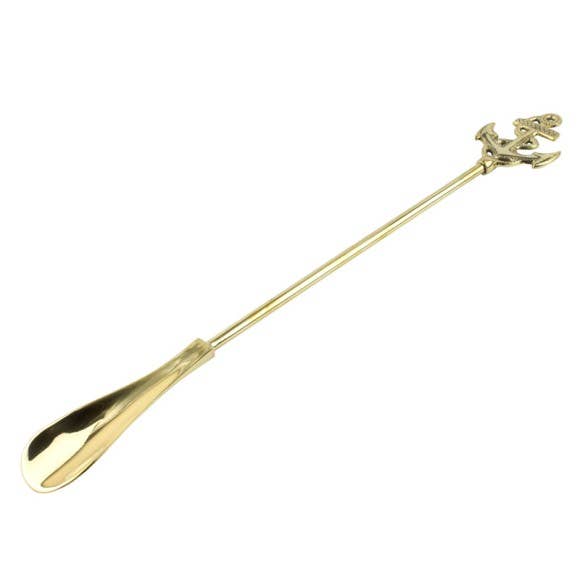 Nauticalia – Großhandel Schuhanzieher – Unisex – Schuhlöffel aus Messing mit Anker, 48 cm