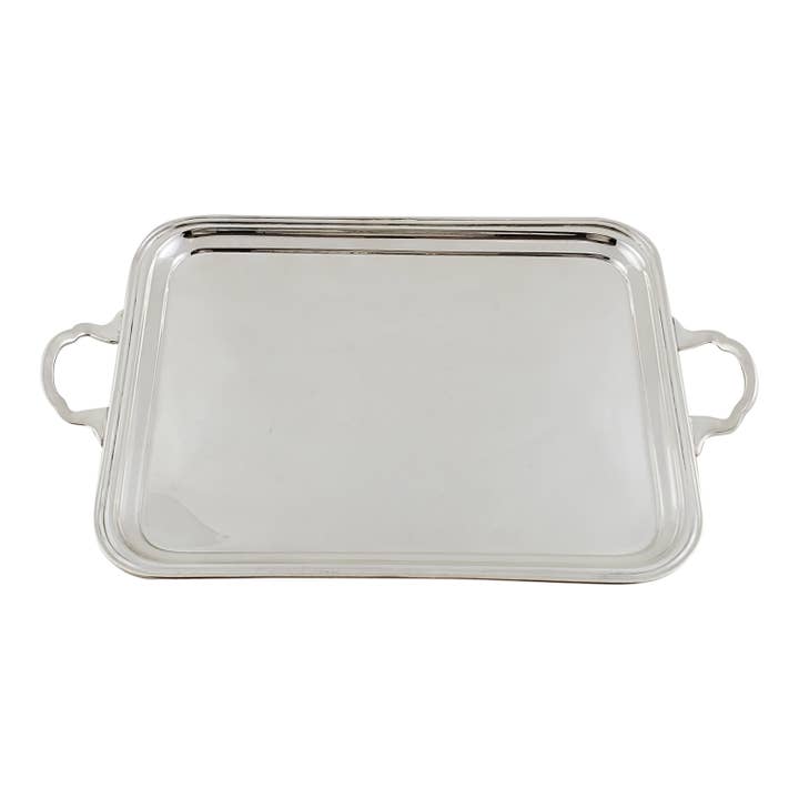 Corbell Silver - Vendita all'ingrosso Vassoi da portata - Vassoio Hotel Silver Plain Border a 2 manici 20" circa 1960. CODICE #: ANT8865/20.1