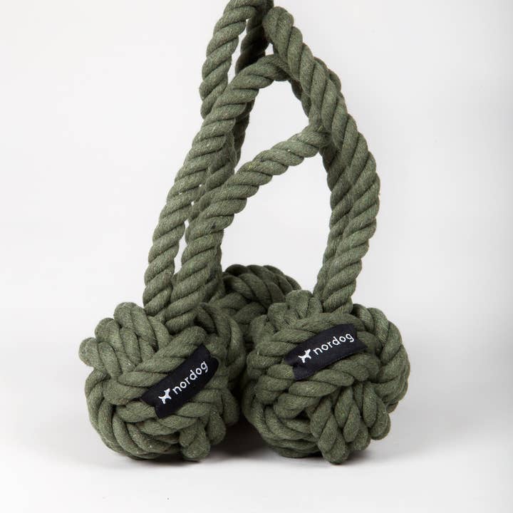 Nordog – Engroshandel Tovlegetøj - Hund – Original reb- og legetøj i olivengrøn fra Nordog1