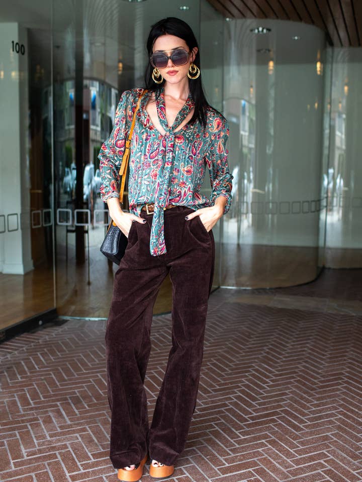 Absinthe Tie Front Blouse for wholesale by Jennafer Grace