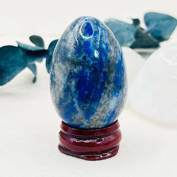 Easter Lapis Lazuli Meditation Vision Crystal Egg for wholesale by GemMeet