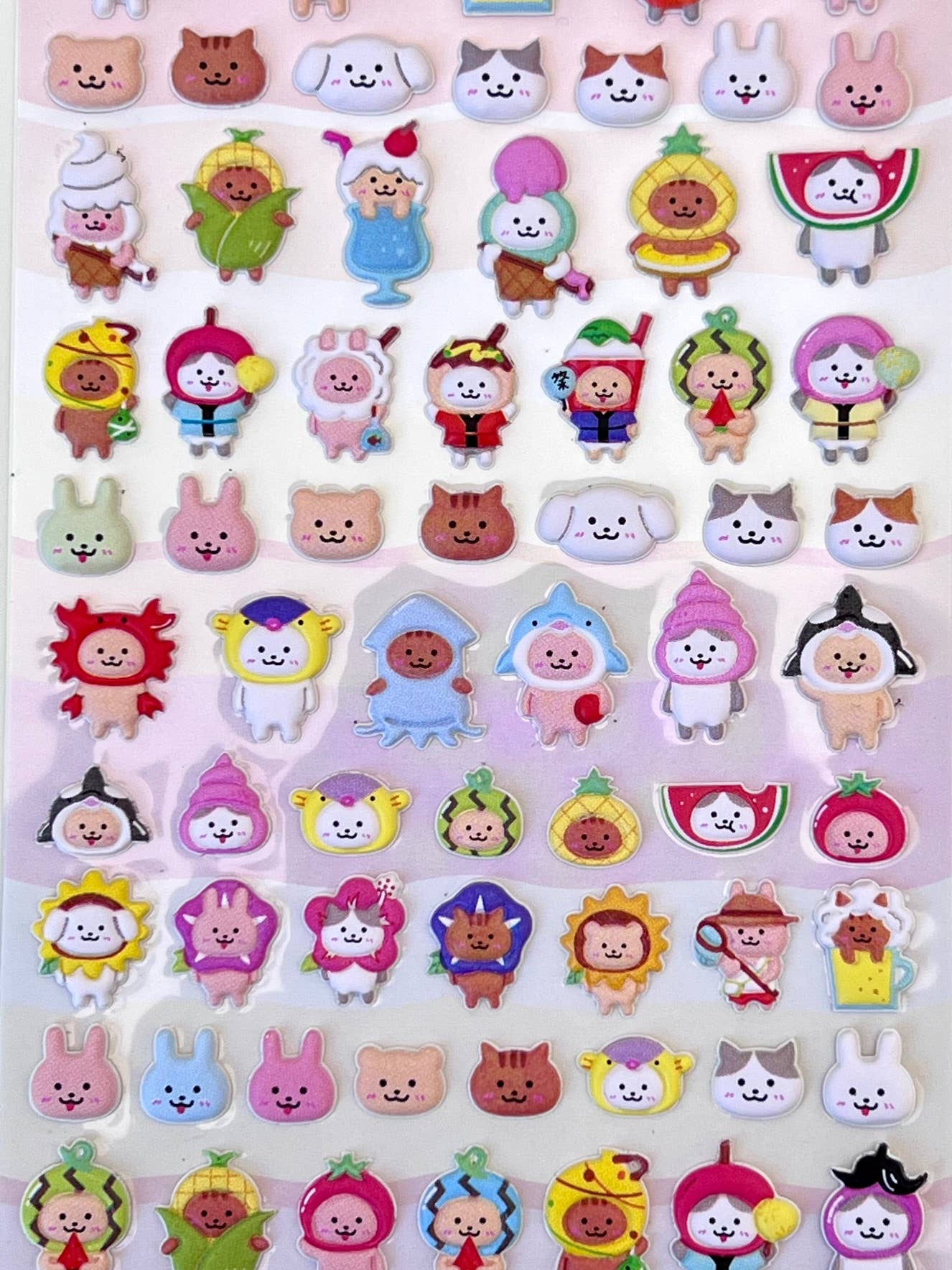 BCmini - Wholesale Sticker - 11024 Tiny Animal Puffy Assorted Stickers-1219