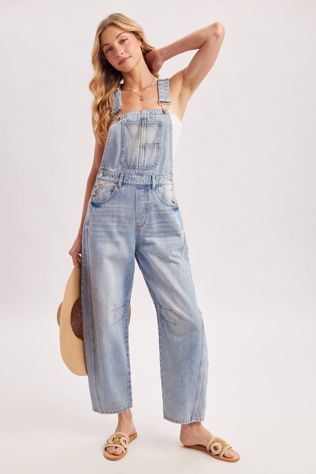 Bluivy - Wholesale Overalls - Women's - DENIM BARREL OVERALLS9