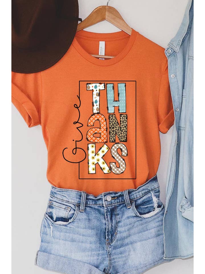 COLORBEAR – T-shirt estampada - Mulher por atacado – DAR GRAÇAS MANGA CURTA UNISSEX15