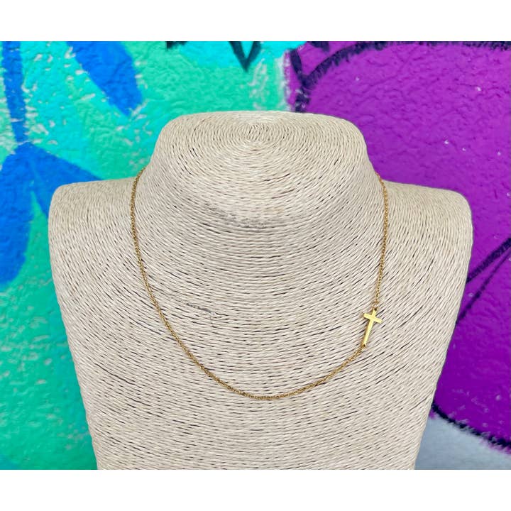 Briano Wholesale - Wholesale Pendant/Charm Necklace - Lay It Down Cross Necklaces