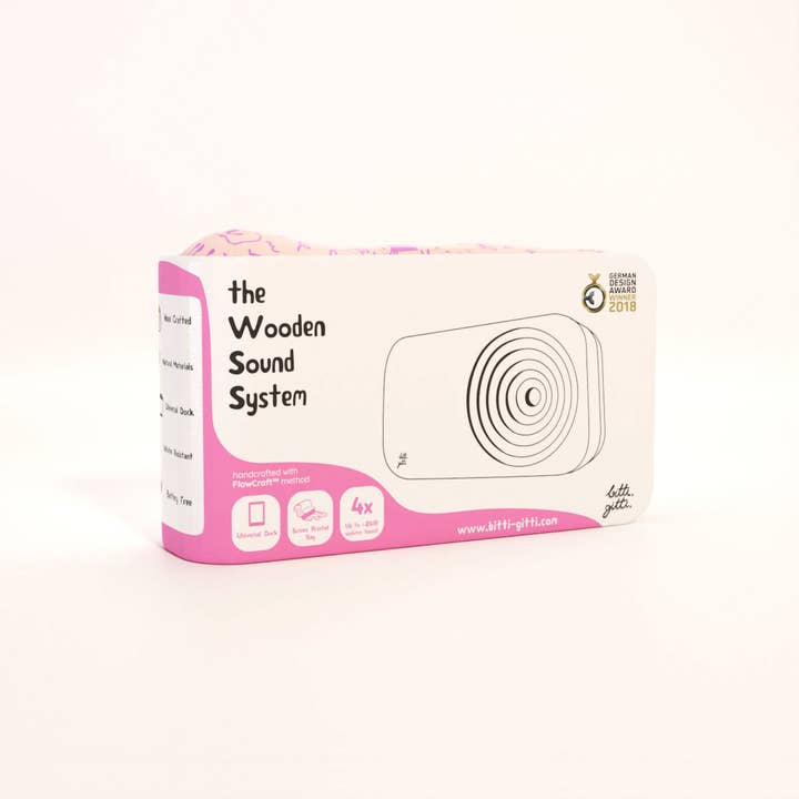 Bitti Gitti Design Workshop - Wholesale Speakers - Pinky Pink Wooden Sound System
