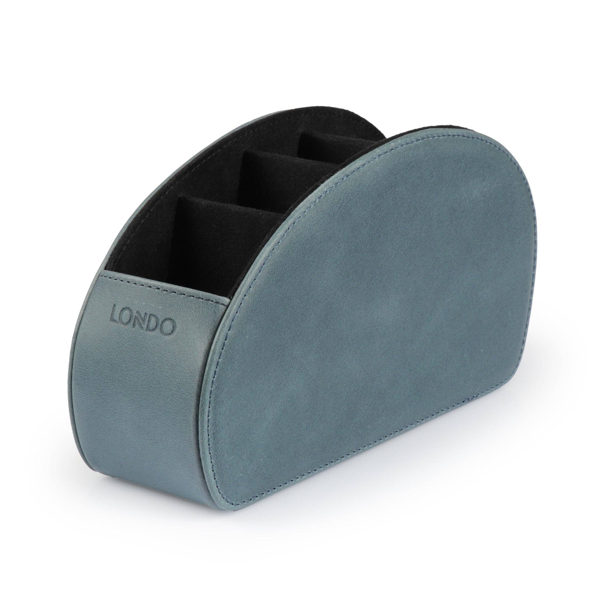 Londo - Wholesale Desk Organizer - Londo Remote Control Holder with 5 Pockets, Store DVD, Blu-Ray, TV, Roku or Apple TV Remotes, Italian Top Grain Leather with Suede Lining4