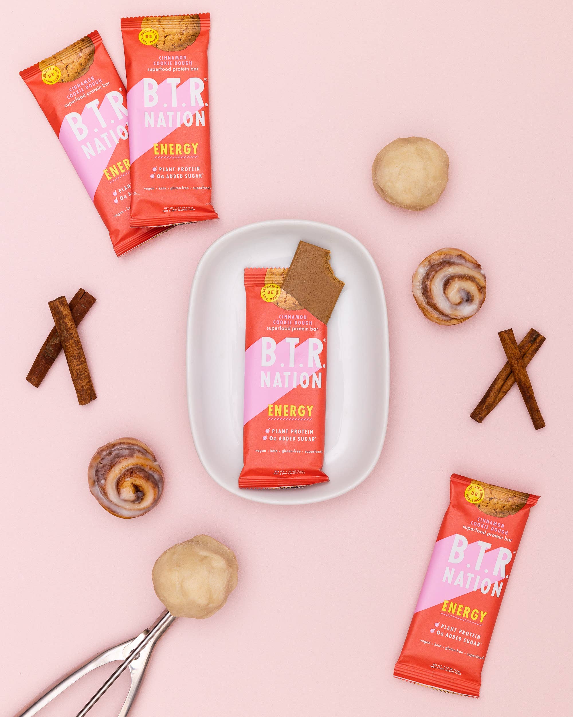 B.T.R. Bar - Wholesale Snack bar - CINNAMON COOKIE DOUGH Superfood Nut Butter Bar4