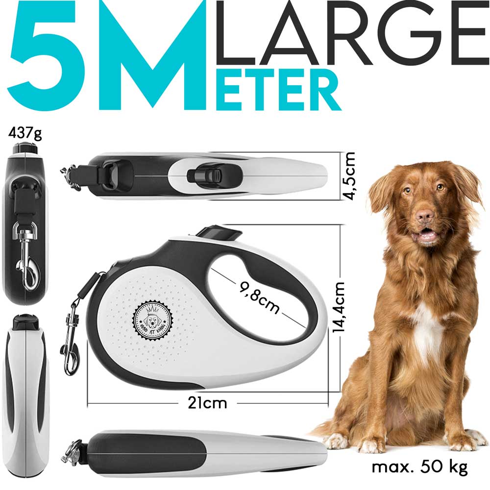 H.I.K. GmbH - Wholesale Pet Leash - Dog - HUND IST KÖNIG® Retractable leash 5m/8m for small & large dogs3