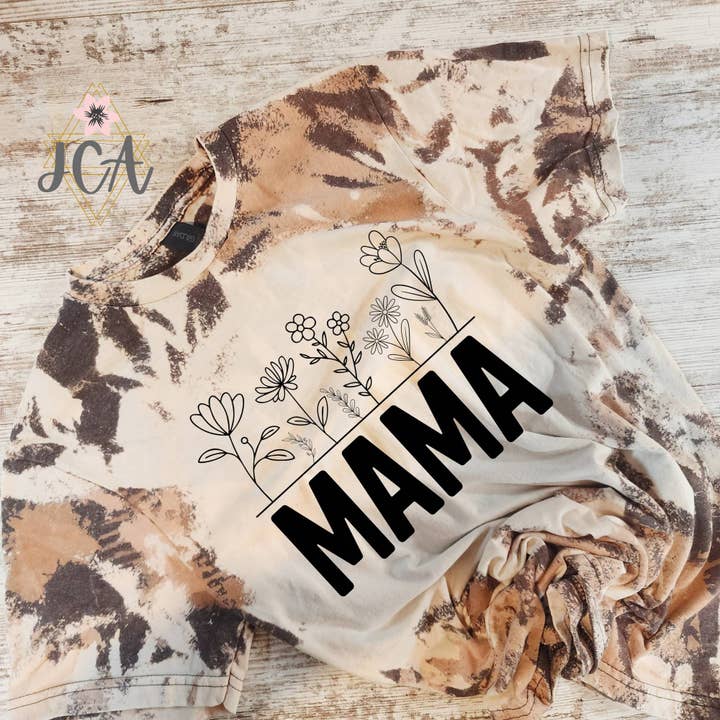 Camisa Mama, camisa blanqueada Mama Cowhide para venta al por mayor de Jocelyn's Comfy Apparel
