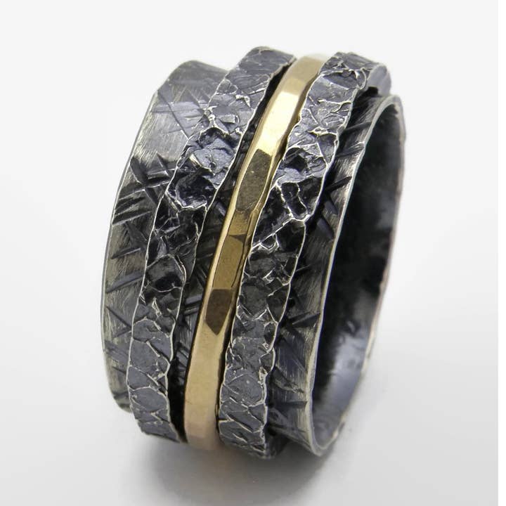Triple Chunky Spinner Ring for wholesale by The Silversmith Jewelry