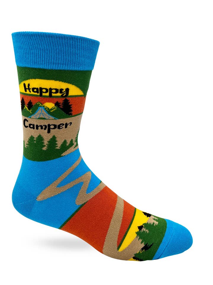 Fabdaz - Vente Chaussettes – homme - Chaussettes Novelty Crew de Happy Camper pour homme1