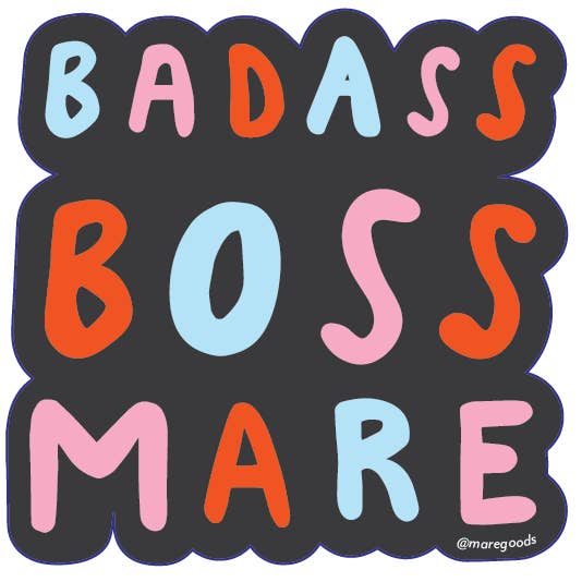 Badass Boss Mare Sticker for wholesale by Mare Modern Goods