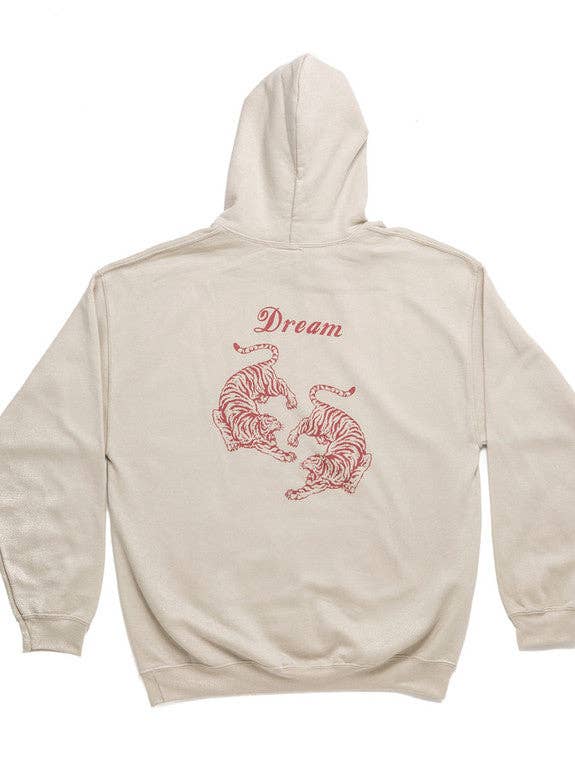 Chinees tijgerontwerp op zandhoodie voor wholesale door Dream But Do Not Sleep