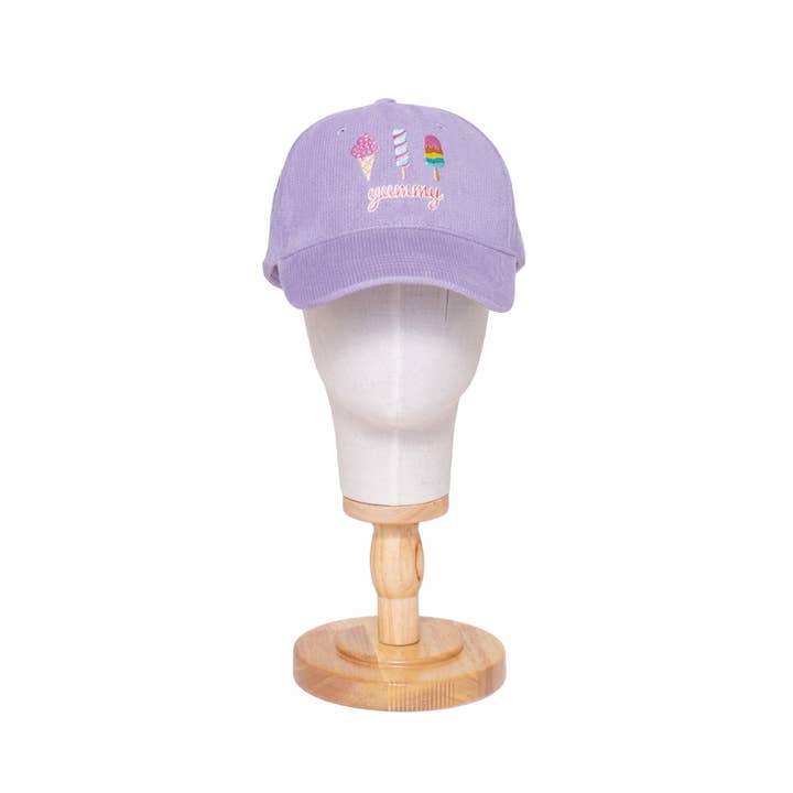 Corduroy Baseball Hat – Ice Cream Applique & Patches for wholesale by Mimish