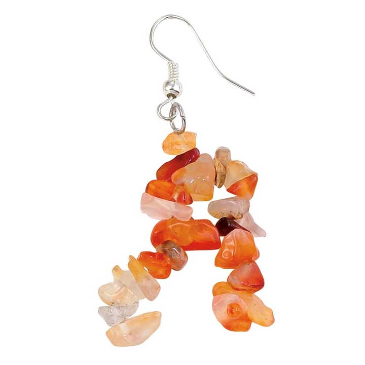 Benjamin International - Venta al por mayor Pendientes colgantes - Pendientes chip de dos hebras naranjas