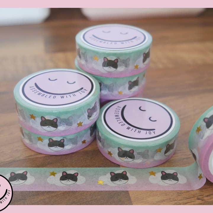 Cats in the clouds - washi tape for wholesale by Assembledwithjoy