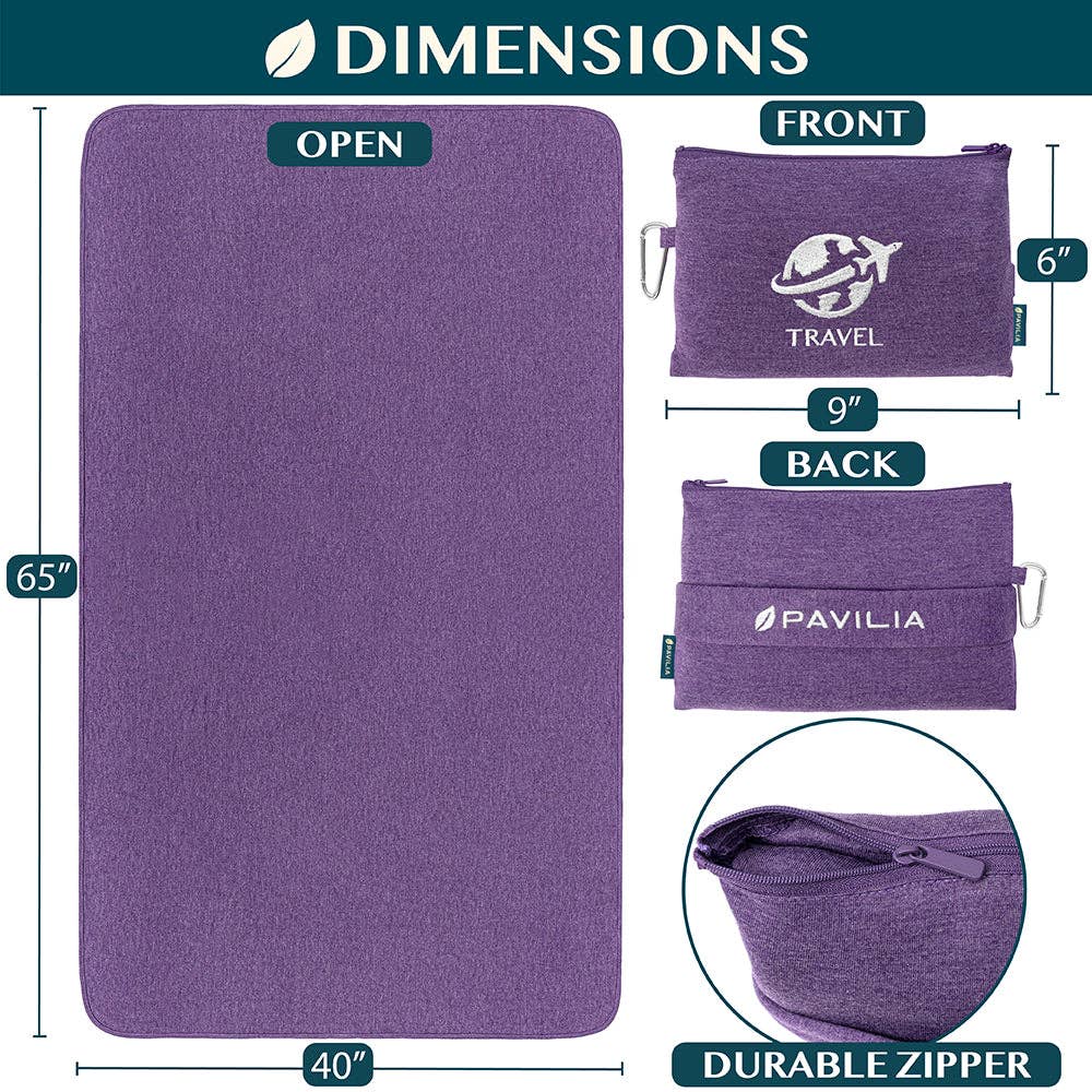 Pavilia - Wholesale Travel Blanket - Compact Fleece Travel Blanket Pillow16