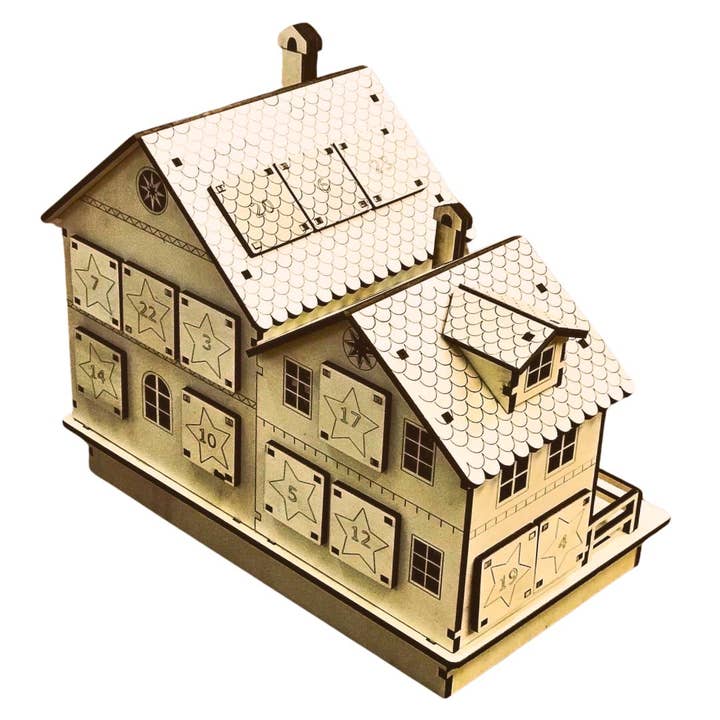 Fustik - Wholesale Advent Calendar - Wooden House Advent Calendar1