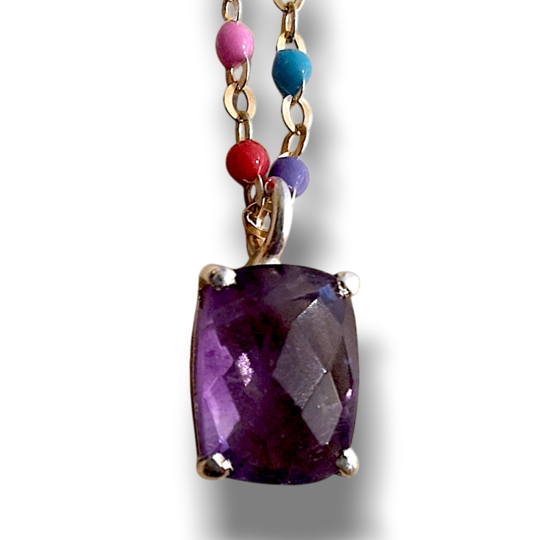 Grethe Winter - Wholesale Pendant/Charm Necklace - HAPPY DANCE necklace 925 silver gold-plated with amethyst2