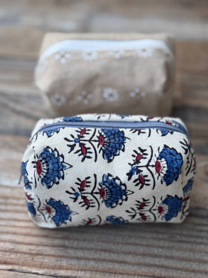 Cotton Puffy Zip Pouches for wholesale by Belle's Nest