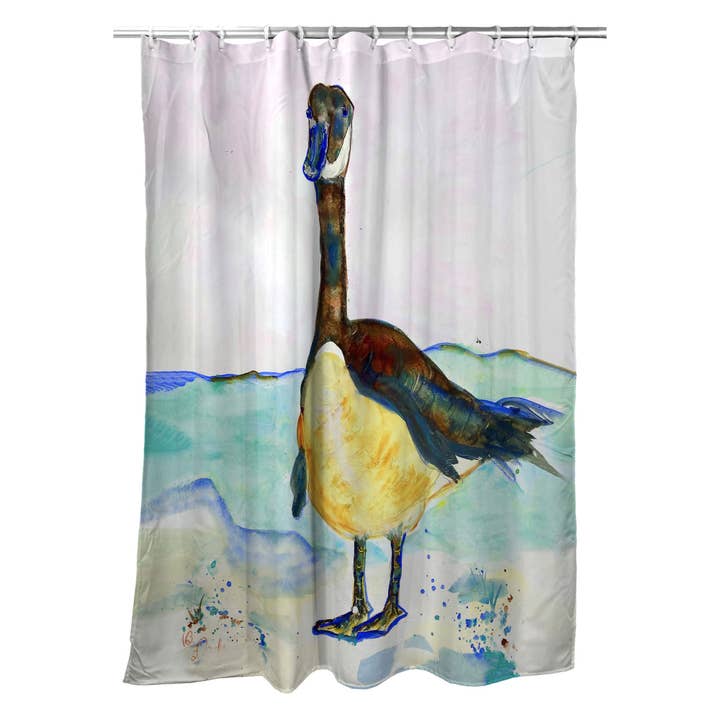 Betsy's Goose Shower Curtain for wholesale by Betsy Drake Interiors