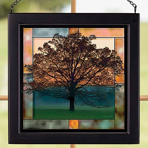 ARBRE DU CRÉPUSCULE FRM 9X9 VERRE CARRÉ - SERINGUE pour la vente par Art Brand Studios