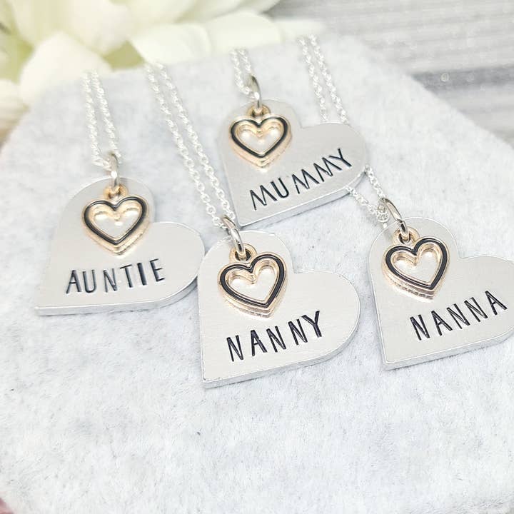 Female Relative Heart Necklace - Heart Charm for wholesale by The Trinket Box