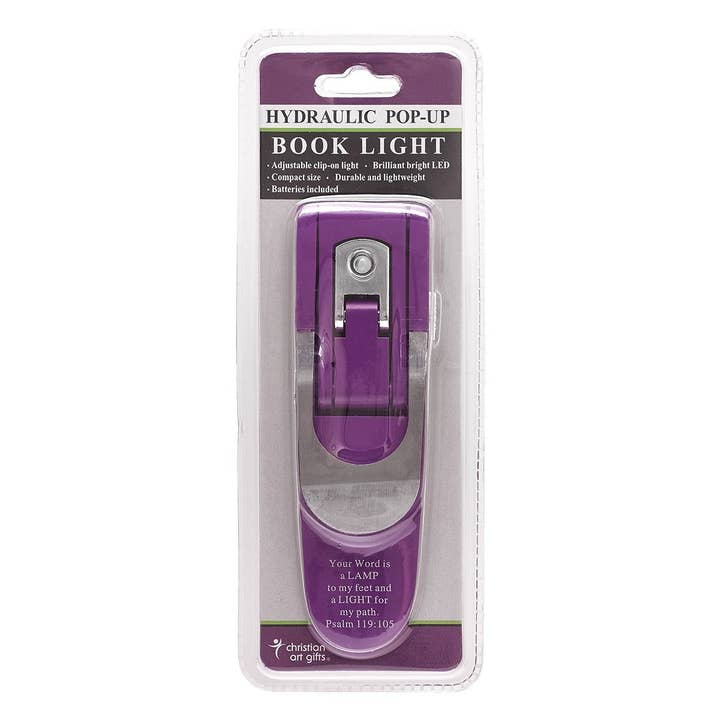 Christian Art Gifts - Wholesale Booklight - Book Light Purple Your Word is a Lamp Ps. 119:1052