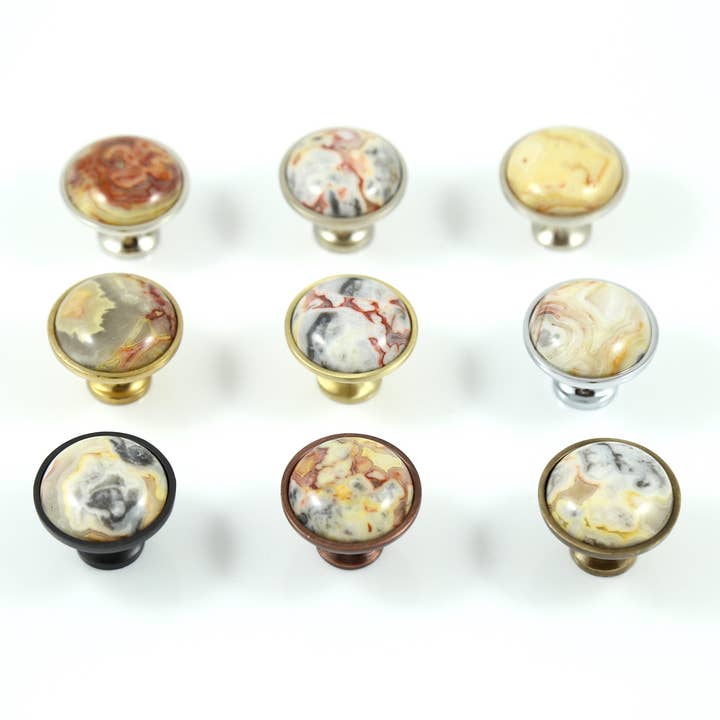 Fertile Crescent Earth Tones Dekorativ kabinetknap for engroshandel hos Stephen D. Evans