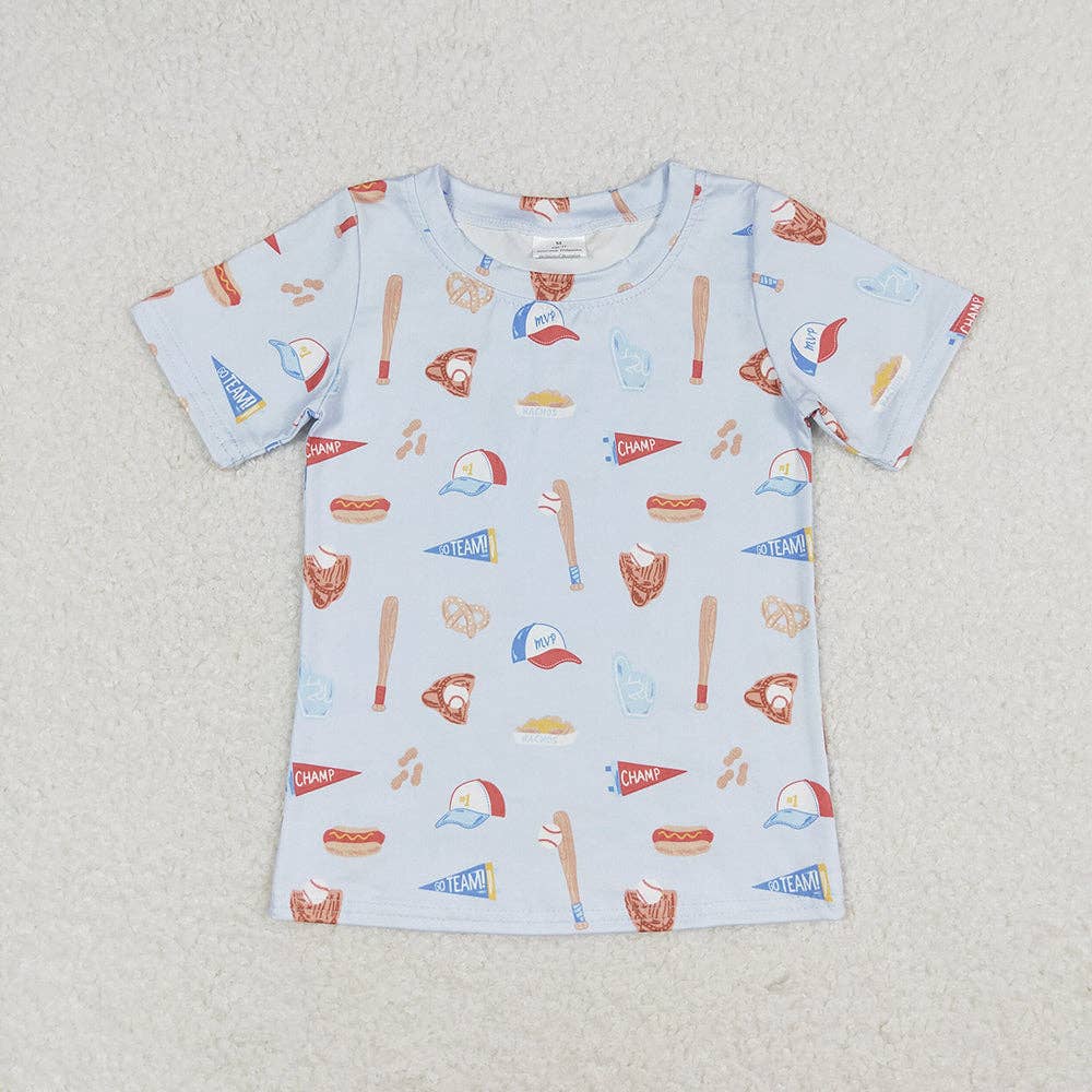 Aier Wholesale - Wholesale T-Shirt - Kids - Baby Boys Summer Baseball Short Sleeve Tee Shirts Tops0