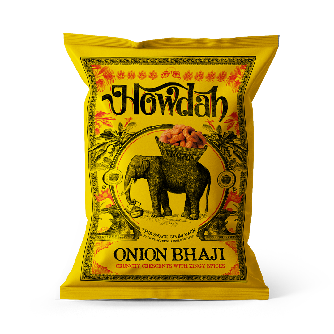 Howdah Snacks - Venta al por mayor Patatas fritas - Onion Bhaji: Crujientes Medias Lunas0