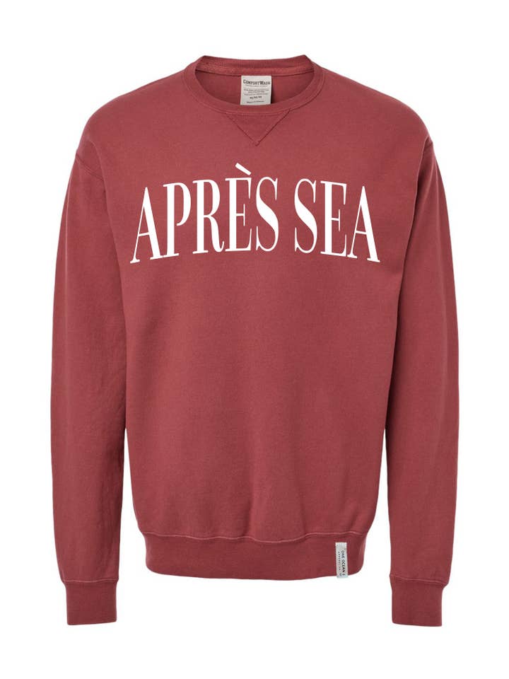 One Ocean Apparel Co.. - Wholesale Graphic Sweatshirt - Unisex - APRES SEA Crewneck - CUSTOM COLORS1